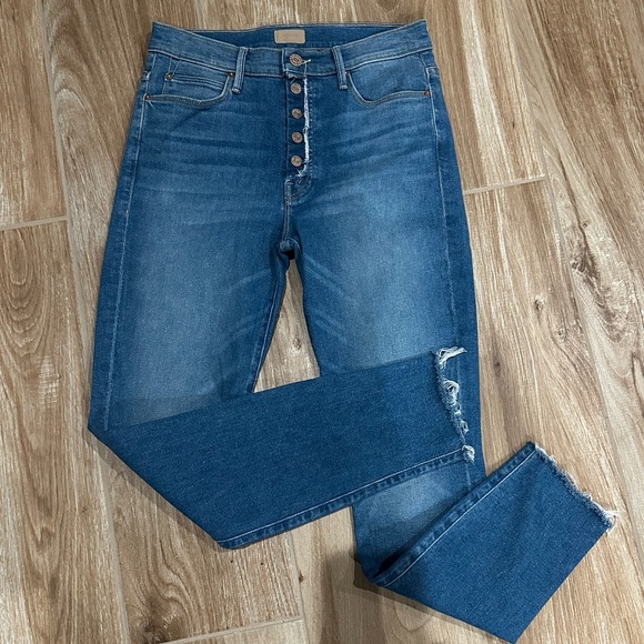 MOTHER DENIM FLY CUT STUNNER ANKLE FRAY - FINAL FRONTIER SZ 27" - Picture 1 of 7